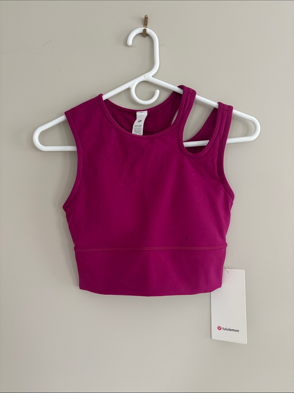 lululemon athletica Magenta Scoop Neck Crop Tank